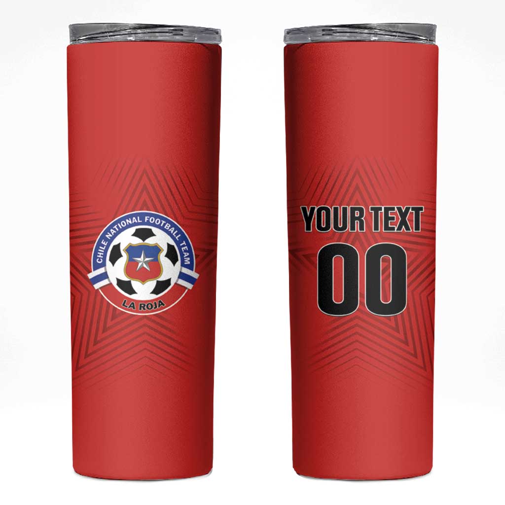 Custom Football Chile Football Skinny Tumbler La Roja Go Champions