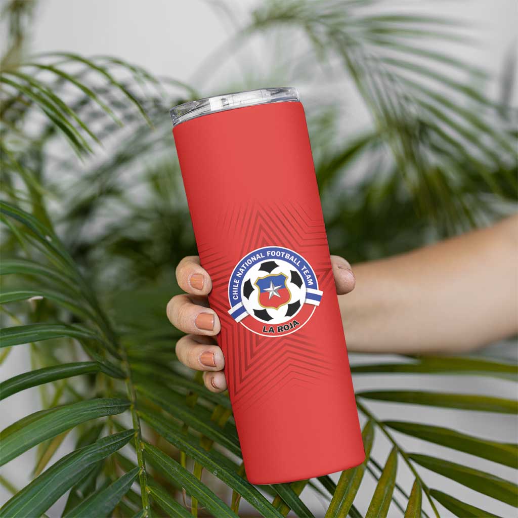 Custom Football Chile Football Skinny Tumbler La Roja Go Champions