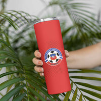 Custom Football Chile Football Skinny Tumbler La Roja Go Champions