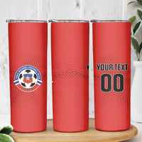 Custom Football Chile Football Skinny Tumbler La Roja Go Champions