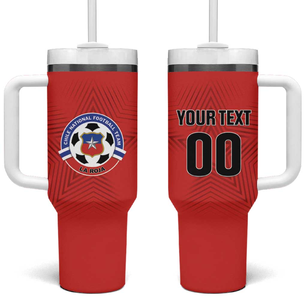 Custom Football Chile Football Tumbler With Handle La Roja Go Champions