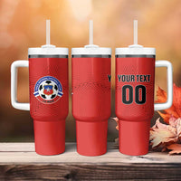 Custom Football Chile Football Tumbler With Handle La Roja Go Champions