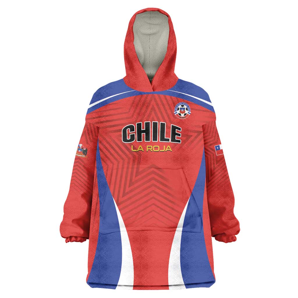 Custom Football Chile Football Wearable Blanket Hoodie La Roja Go Champions