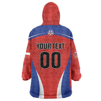 Custom Football Chile Football Wearable Blanket Hoodie La Roja Go Champions