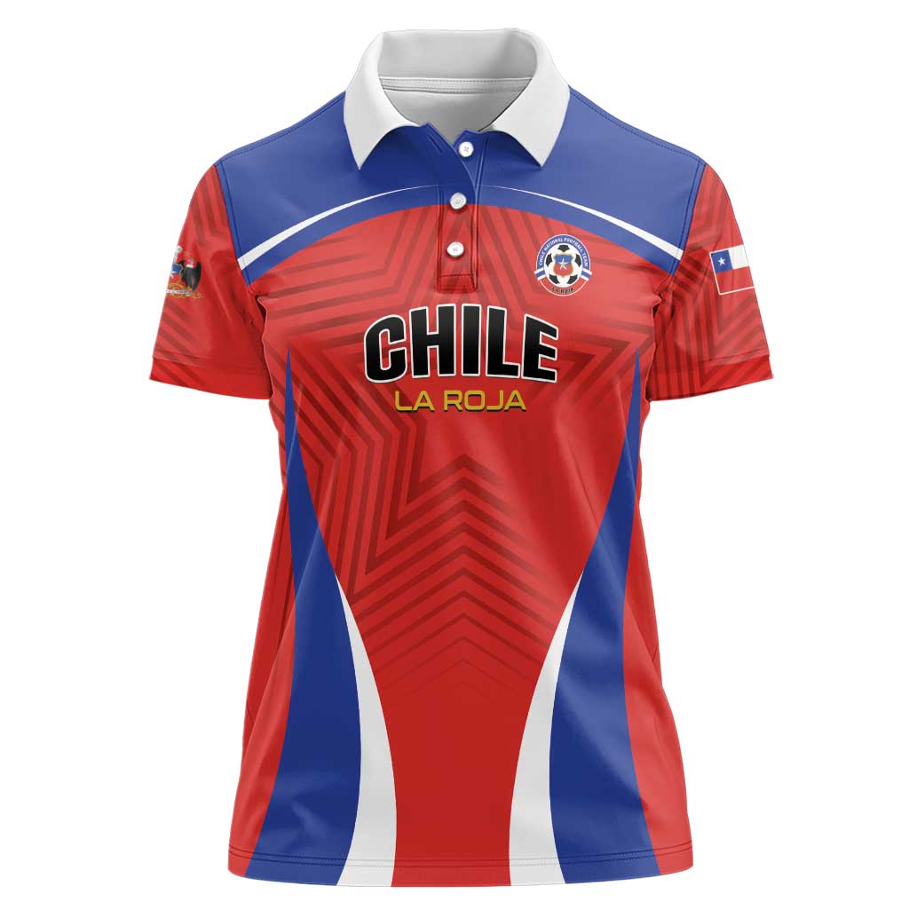 Custom Football Chile Football Women Polo Shirt La Roja Go Champions