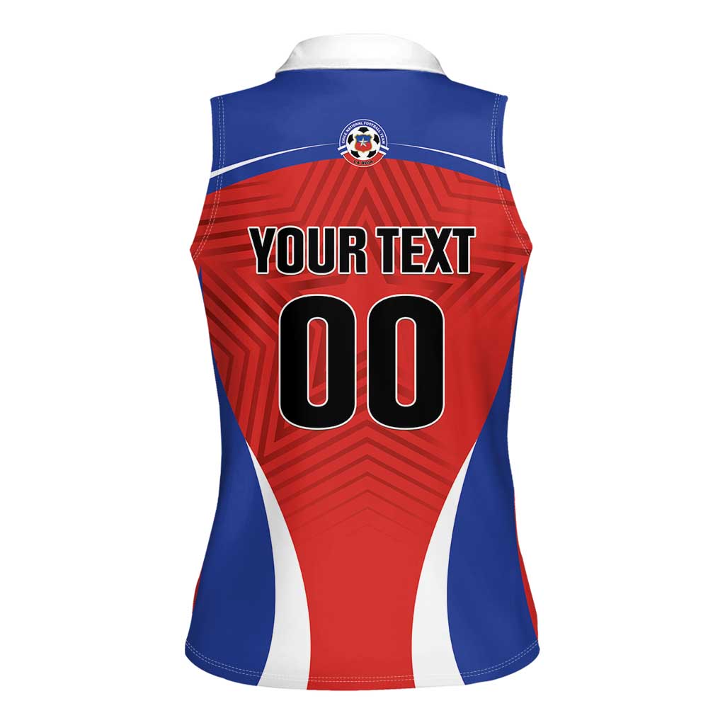 Custom Football Chile Football Women Sleeveless Polo Shirt La Roja Go Champions
