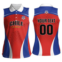 Custom Football Chile Football Women Sleeveless Polo Shirt La Roja Go Champions