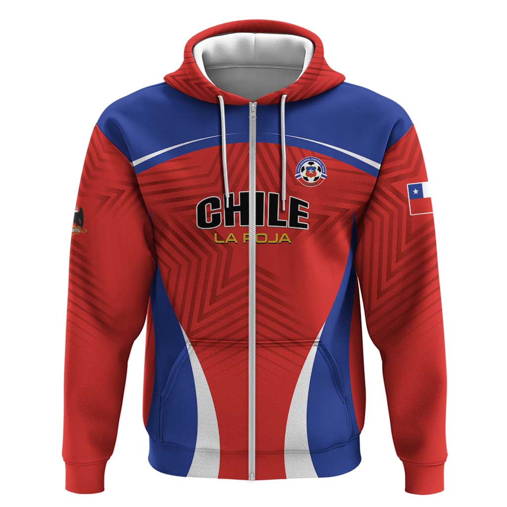 Custom Football Chile Football Zip Hoodie La Roja Go Champions