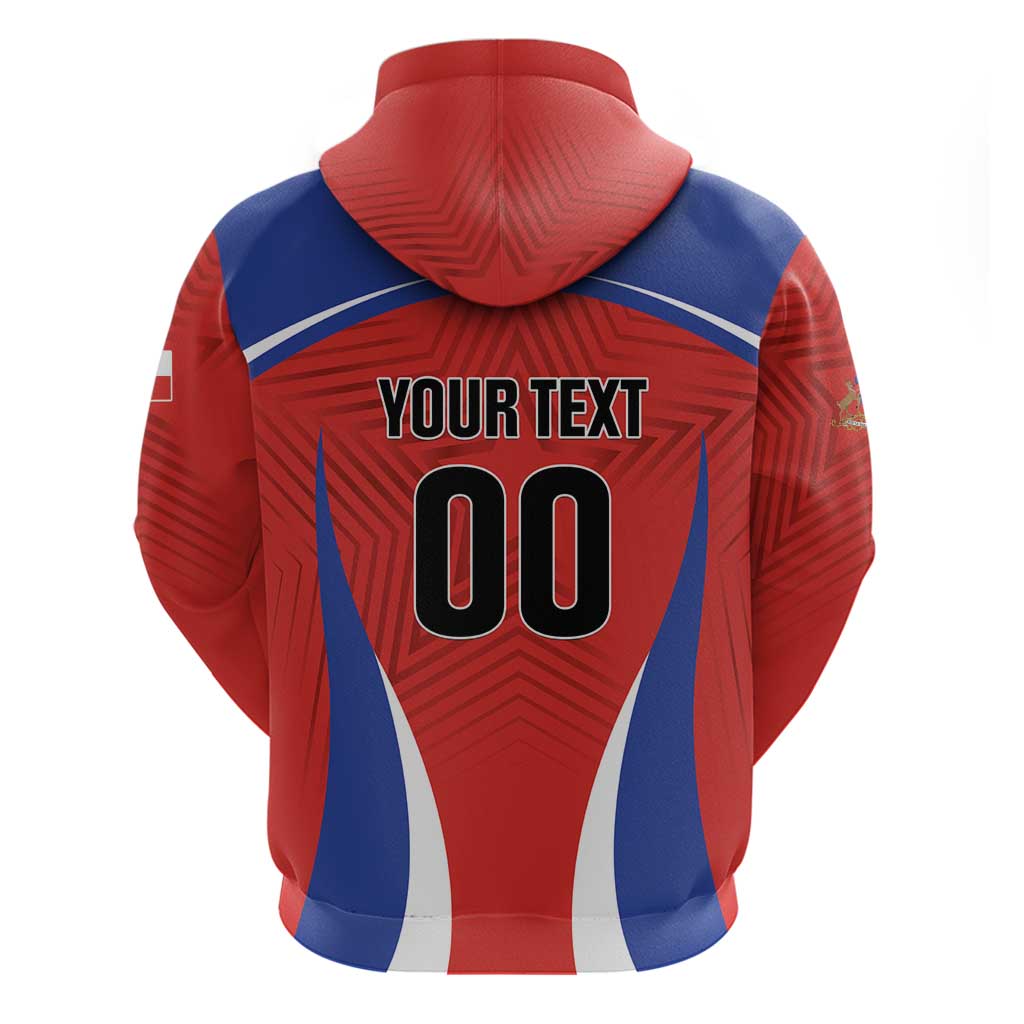 Custom Football Chile Football Zip Hoodie La Roja Go Champions