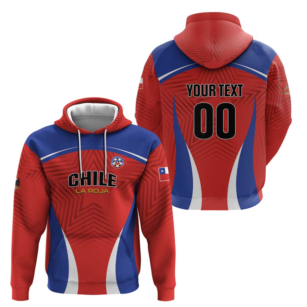 Custom Football Chile Football Zip Hoodie La Roja Go Champions