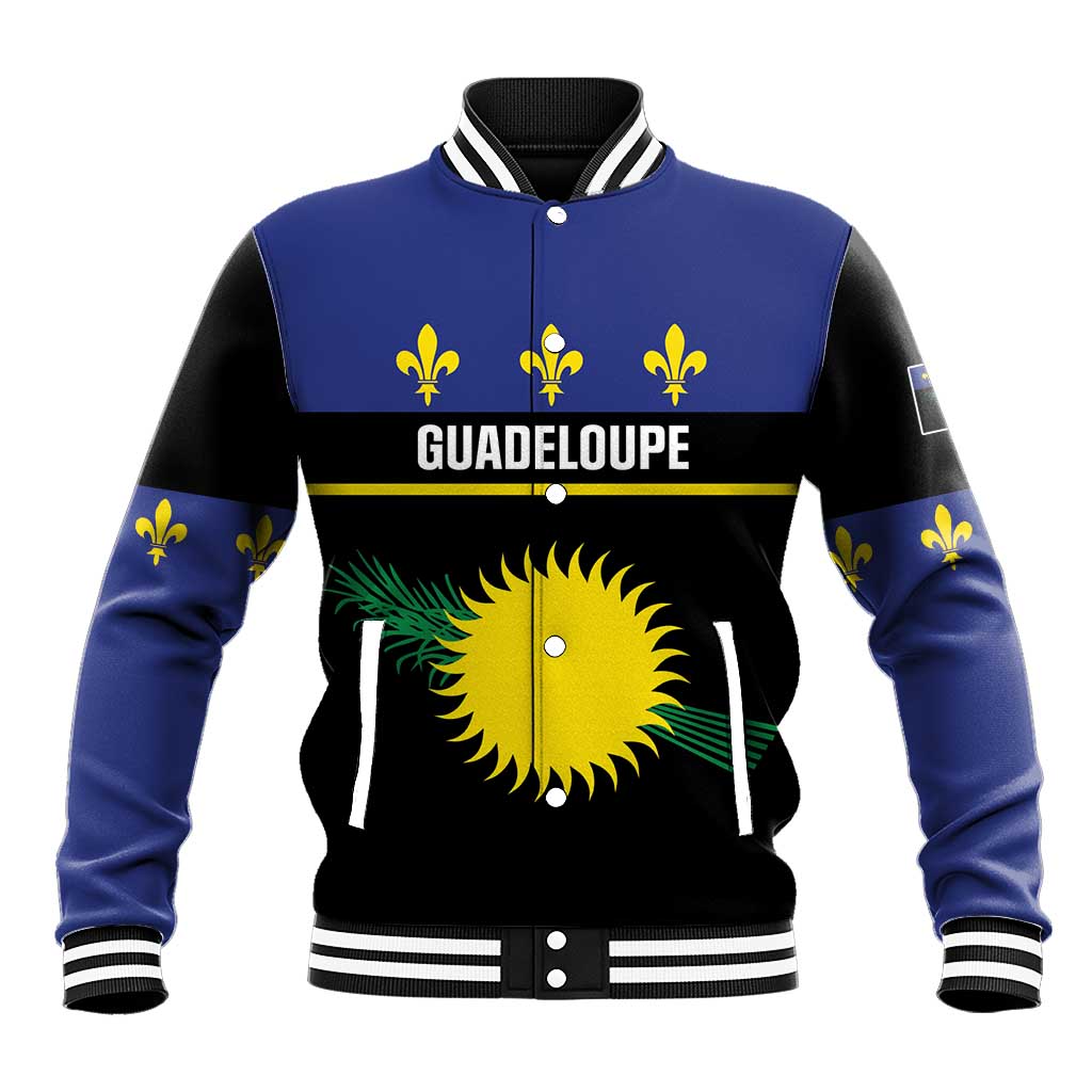 Guadeloupe Baseball Jacket Rejyon Gwadloup Black Version