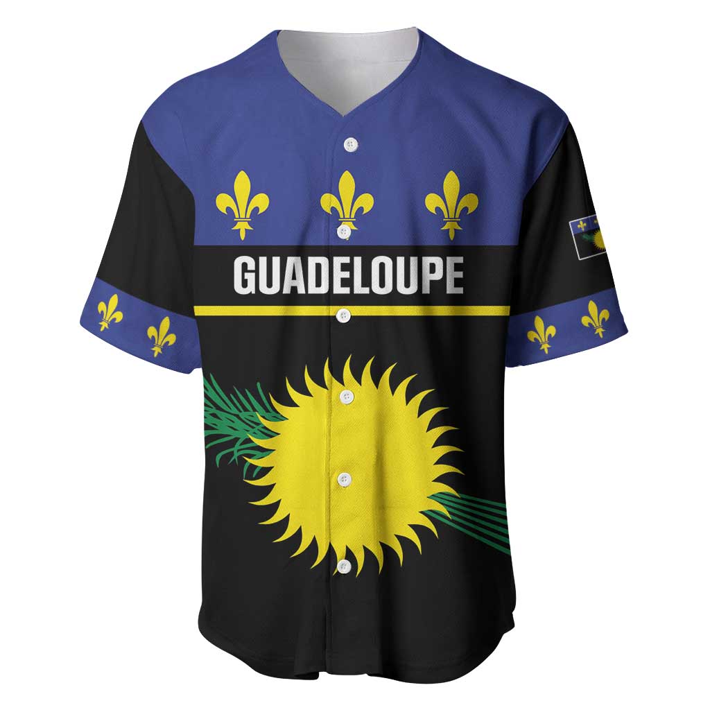 Guadeloupe Baseball Jersey Rejyon Gwadloup Black Version