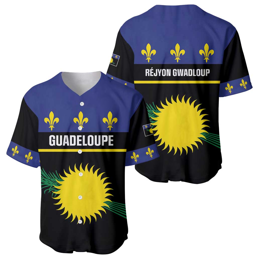 Guadeloupe Baseball Jersey Rejyon Gwadloup Black Version
