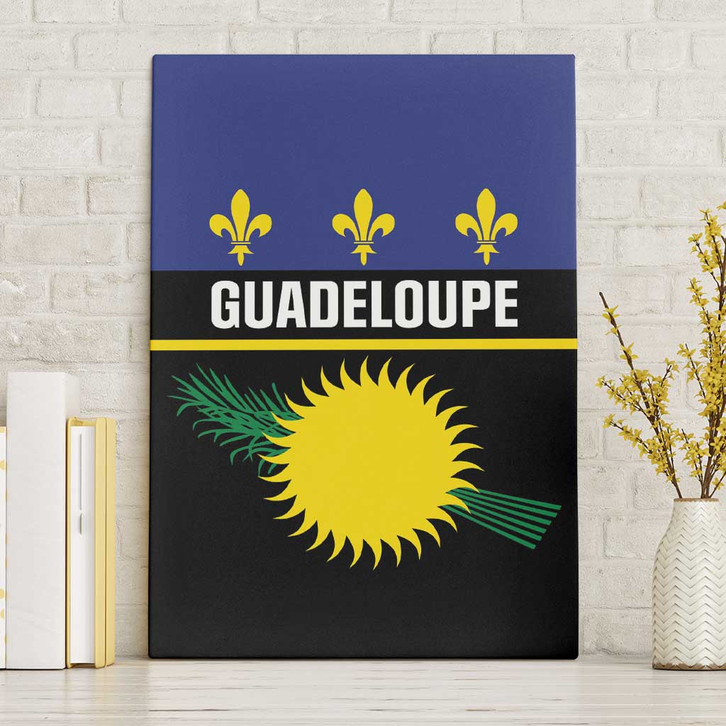 Guadeloupe Canvas Wall Art Rejyon Gwadloup Black Version