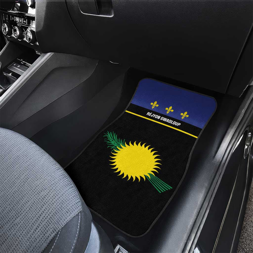 Guadeloupe Car Mats Rejyon Gwadloup Black Version