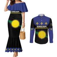 Guadeloupe Couples Matching Mermaid Dress and Long Sleeve Button Shirt Rejyon Gwadloup Black Version