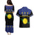 Guadeloupe Couples Matching Puletasi and Hawaiian Shirt Rejyon Gwadloup Black Version