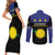 Guadeloupe Couples Matching Short Sleeve Bodycon Dress and Long Sleeve Button Shirt Rejyon Gwadloup Black Version