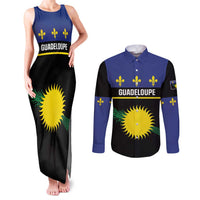 Guadeloupe Couples Matching Tank Maxi Dress and Long Sleeve Button Shirt Rejyon Gwadloup Black Version