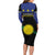 Guadeloupe Family Matching Long Sleeve Bodycon Dress and Hawaiian Shirt Rejyon Gwadloup Black Version
