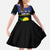 Guadeloupe Family Matching Off The Shoulder Long Sleeve Dress and Hawaiian Shirt Rejyon Gwadloup Black Version