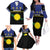Guadeloupe Family Matching Off The Shoulder Long Sleeve Dress and Hawaiian Shirt Rejyon Gwadloup Black Version