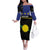 Guadeloupe Family Matching Off The Shoulder Long Sleeve Dress and Hawaiian Shirt Rejyon Gwadloup Black Version