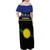 Guadeloupe Family Matching Off Shoulder Maxi Dress and Hawaiian Shirt Rejyon Gwadloup Black Version