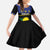 Guadeloupe Family Matching Puletasi and Hawaiian Shirt Rejyon Gwadloup Black Version