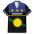 Guadeloupe Family Matching Puletasi and Hawaiian Shirt Rejyon Gwadloup Black Version