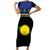 Guadeloupe Family Matching Short Sleeve Bodycon Dress and Hawaiian Shirt Rejyon Gwadloup Black Version