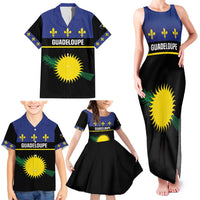 Guadeloupe Family Matching Tank Maxi Dress and Hawaiian Shirt Rejyon Gwadloup Black Version