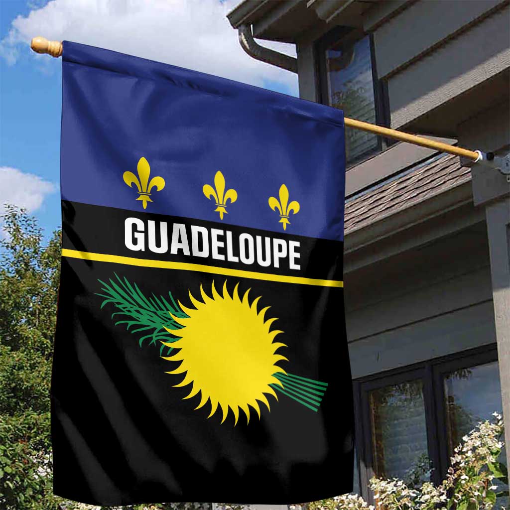 Guadeloupe Garden Flag Rejyon Gwadloup Black Version