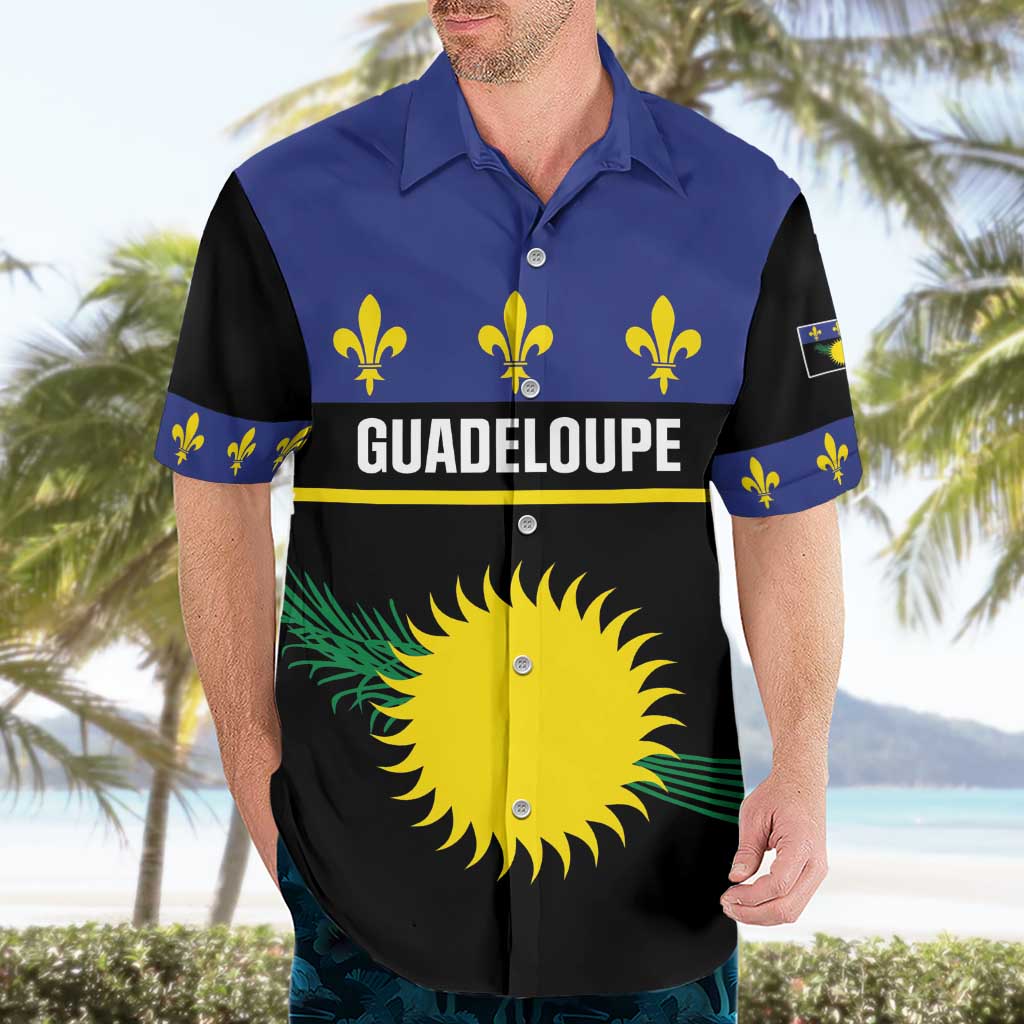 Guadeloupe Hawaiian Shirt Rejyon Gwadloup Black Version