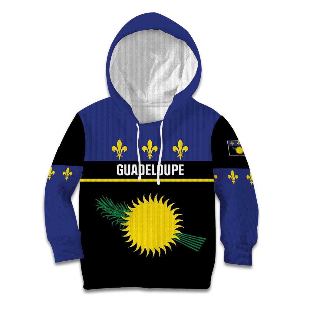 Guadeloupe Kid Hoodie Rejyon Gwadloup Black Version
