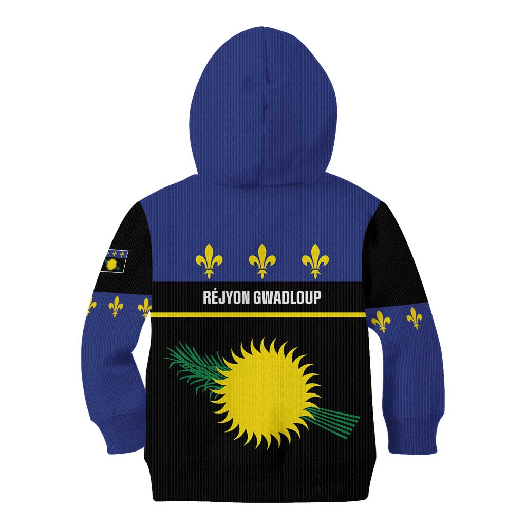 Guadeloupe Kid Hoodie Rejyon Gwadloup Black Version