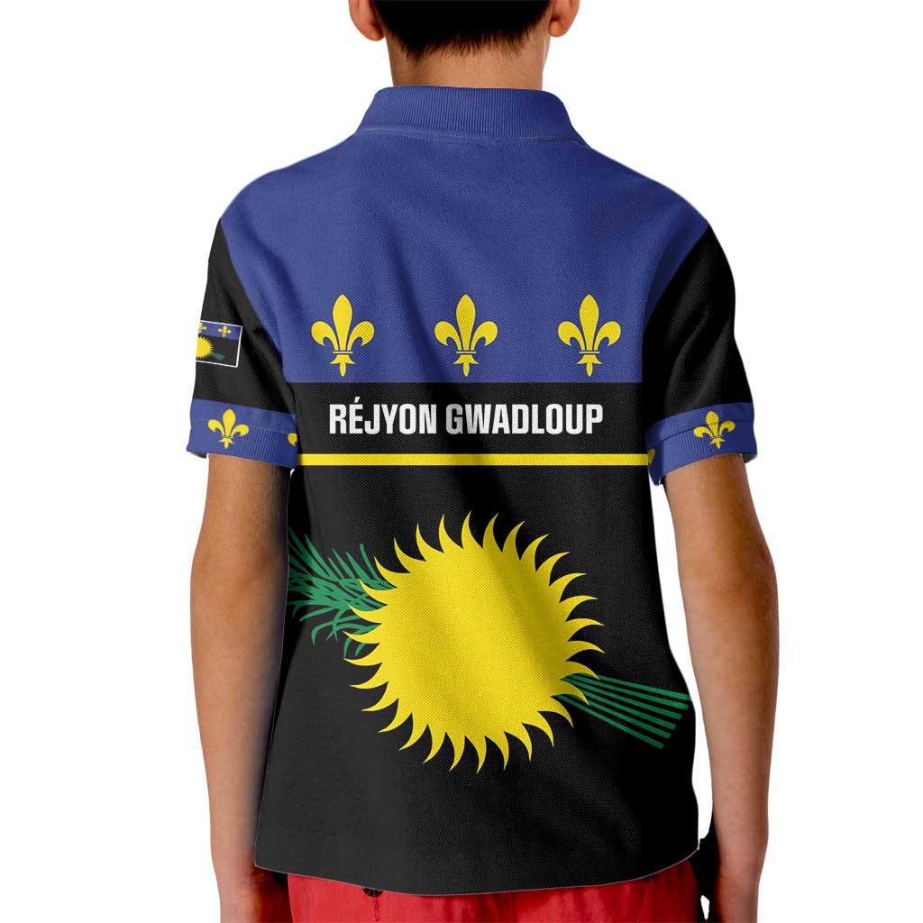 Guadeloupe Kid Polo Shirt Rejyon Gwadloup Black Version