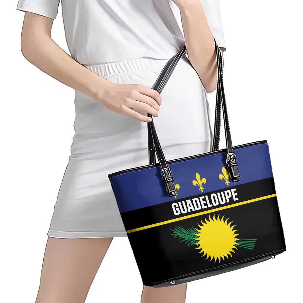 Guadeloupe Leather Tote Bag Rejyon Gwadloup Black Version