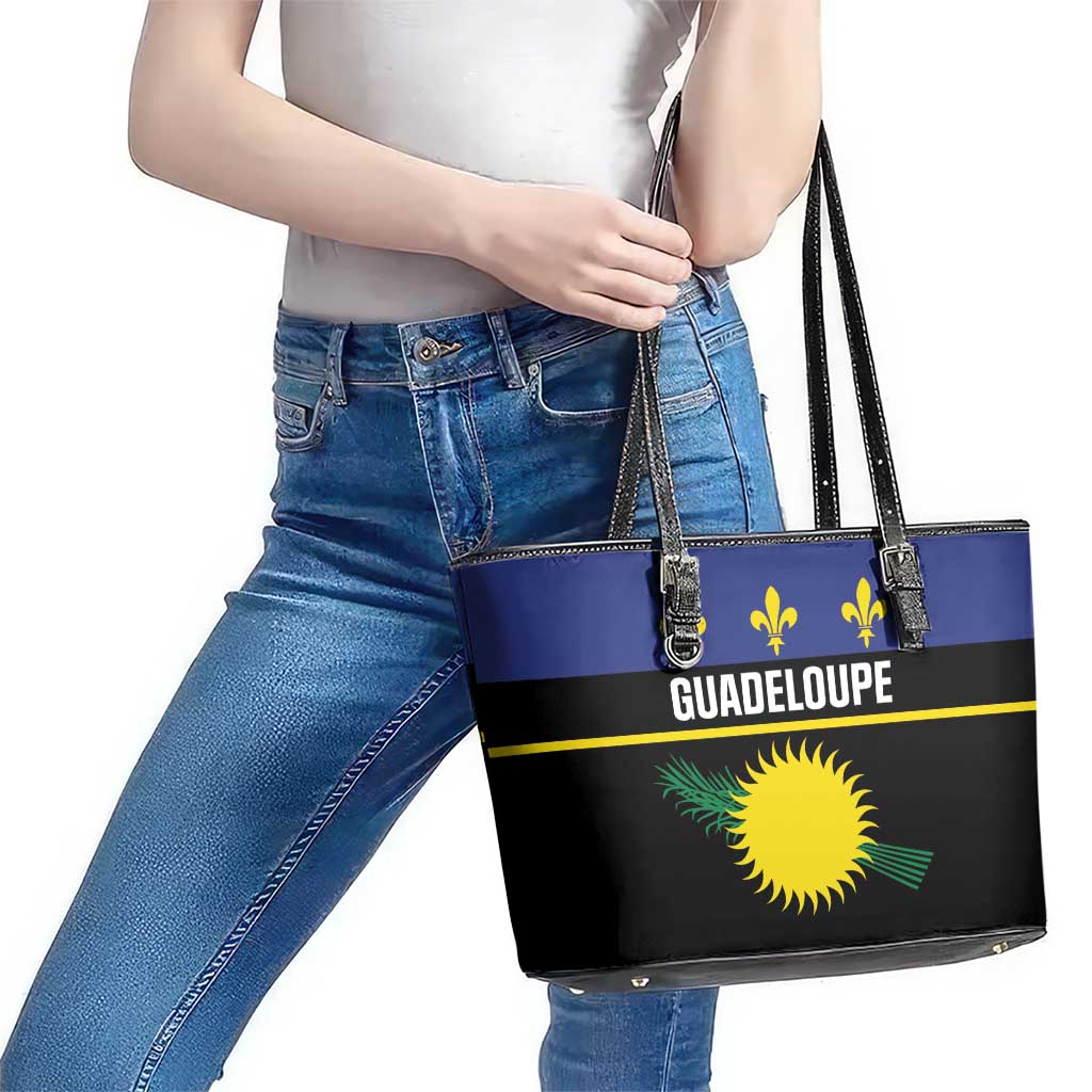 Guadeloupe Leather Tote Bag Rejyon Gwadloup Black Version