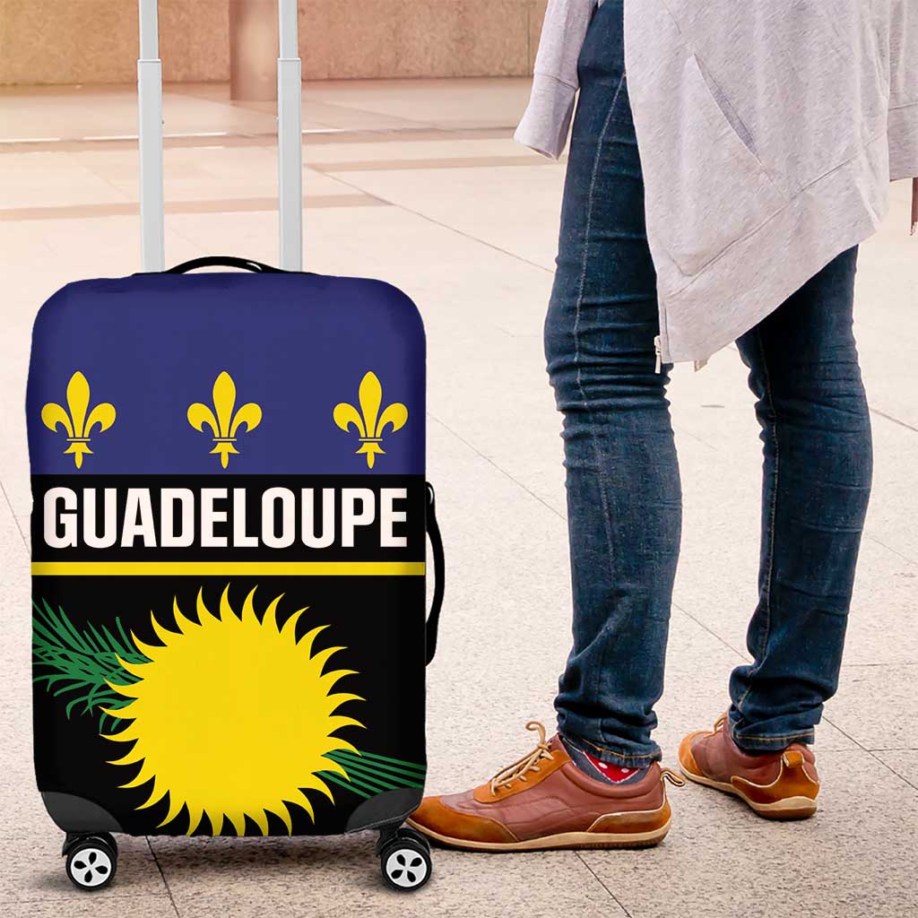 Guadeloupe Luggage Cover Rejyon Gwadloup Black Version