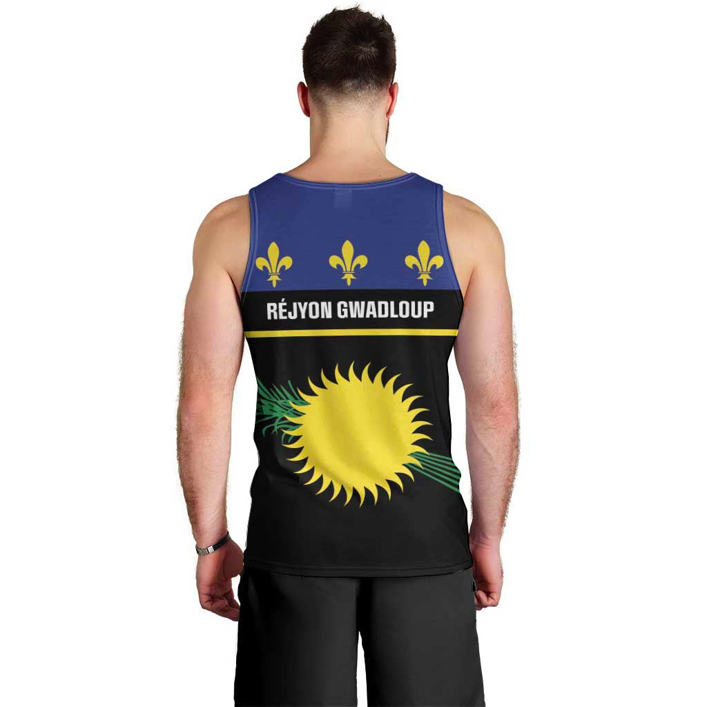 Guadeloupe Men Tank Top Rejyon Gwadloup Black Version