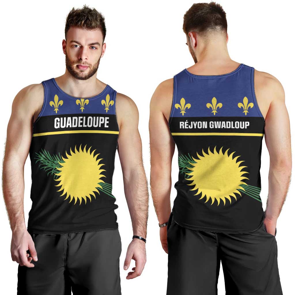 Guadeloupe Men Tank Top Rejyon Gwadloup Black Version