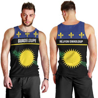 Guadeloupe Men Tank Top Rejyon Gwadloup Black Version