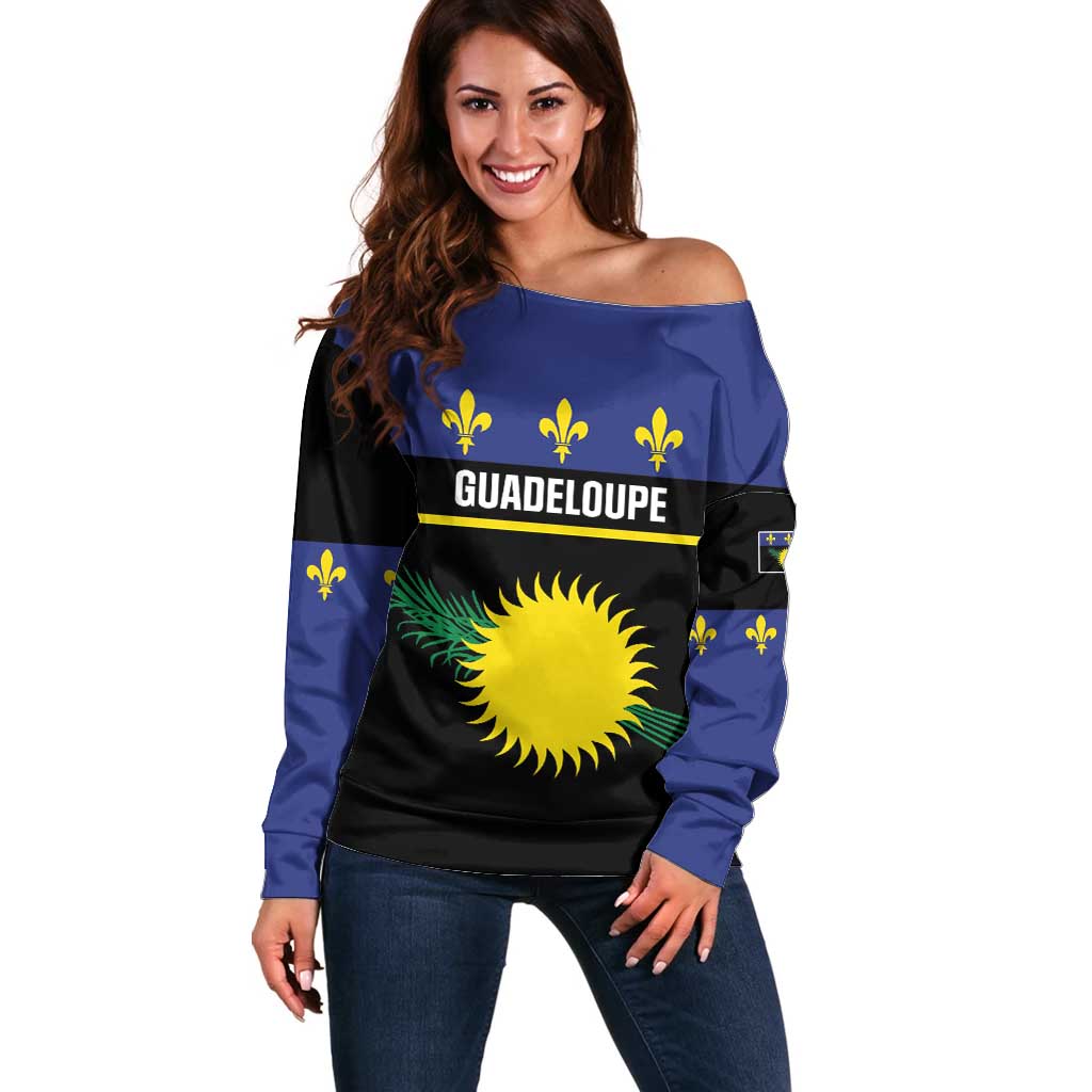 Guadeloupe Off Shoulder Sweater Rejyon Gwadloup Black Version