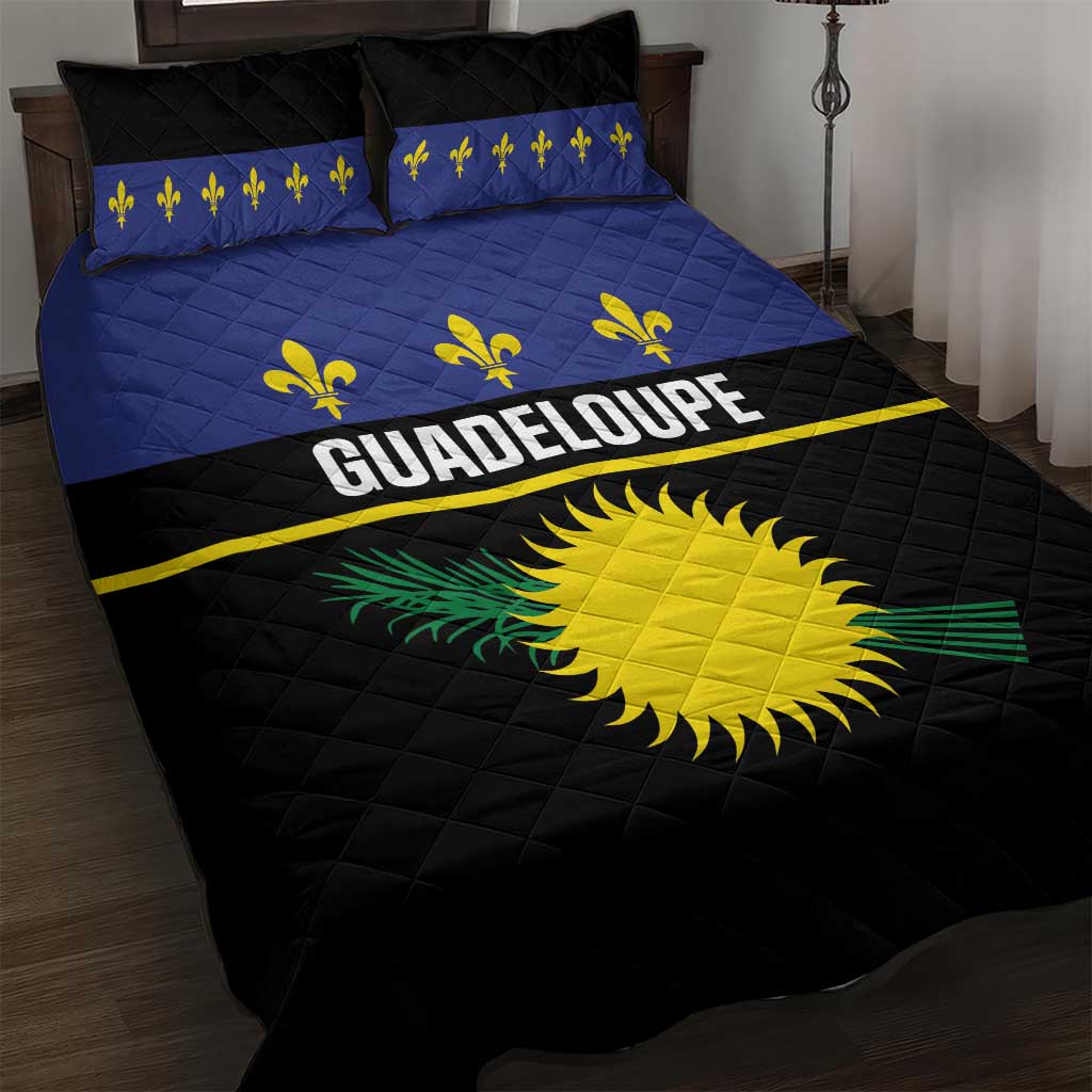 Guadeloupe Quilt Bed Set Rejyon Gwadloup Black Version