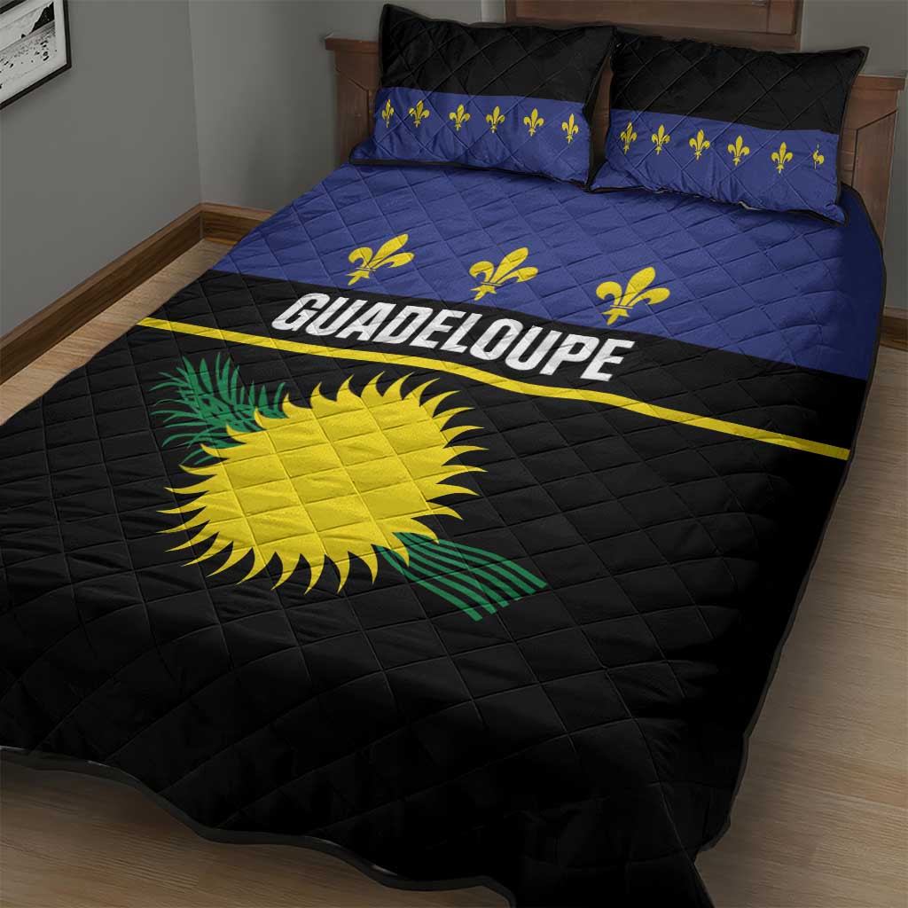 Guadeloupe Quilt Bed Set Rejyon Gwadloup Black Version