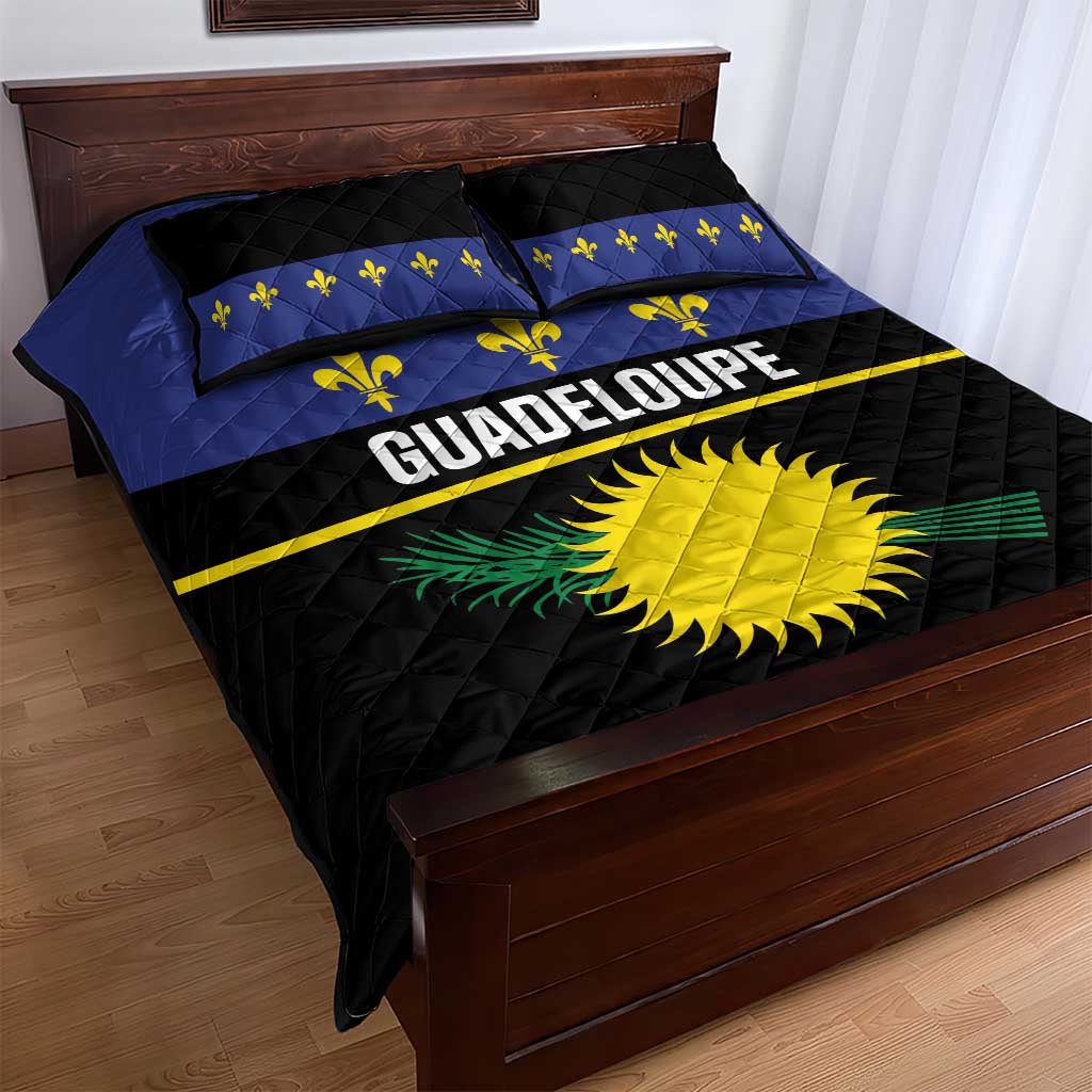 Guadeloupe Quilt Bed Set Rejyon Gwadloup Black Version