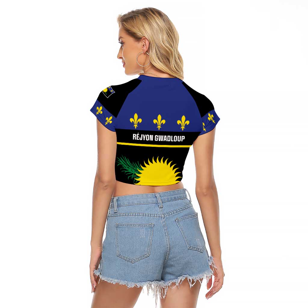 Guadeloupe Raglan Cropped T Shirt Rejyon Gwadloup Black Version