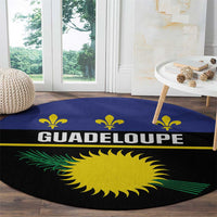 Guadeloupe Round Carpet Rejyon Gwadloup Black Version
