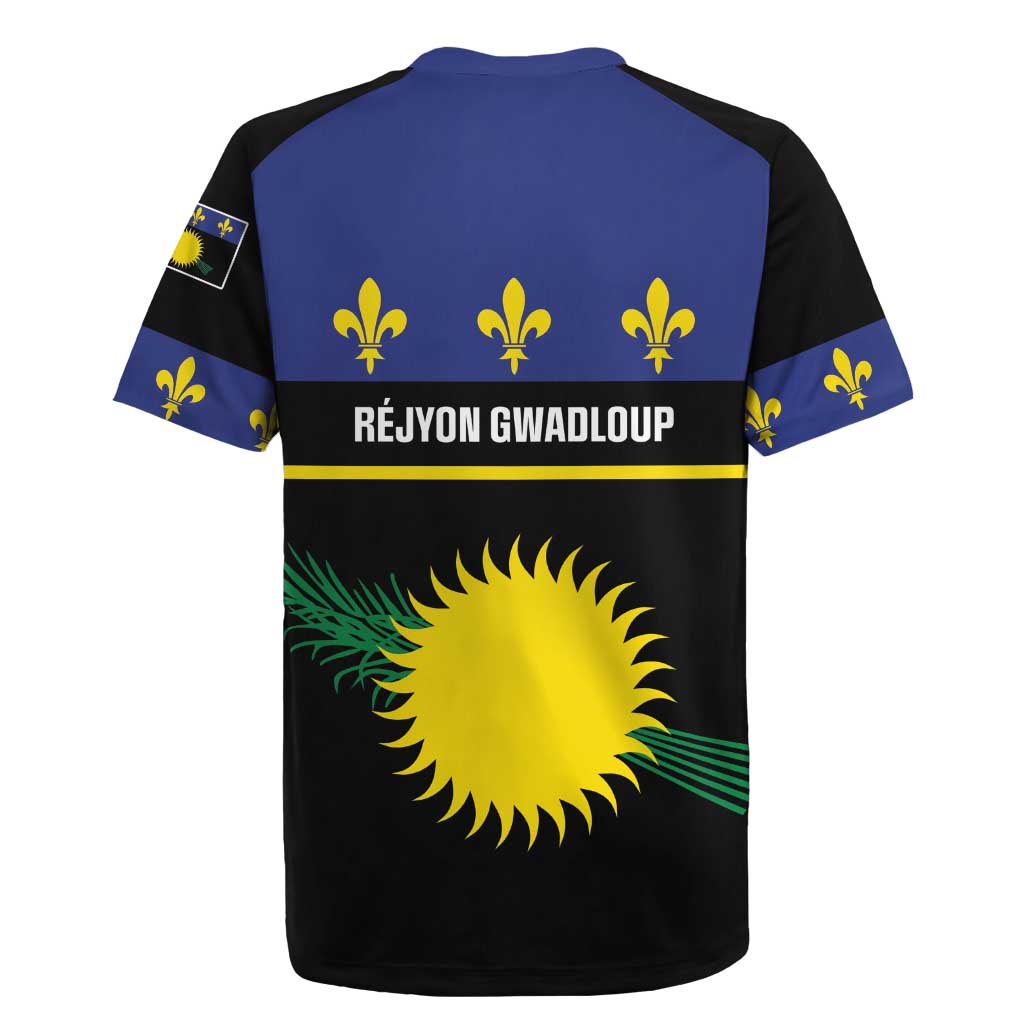 Guadeloupe Rugby Jersey Rejyon Gwadloup Black Version